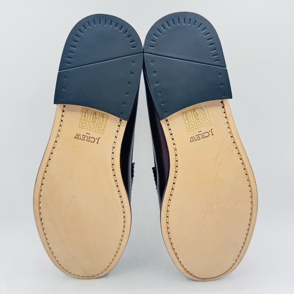 J. Crew Loafers Men\'s Size 10.5 Wine Leather Burgundy
